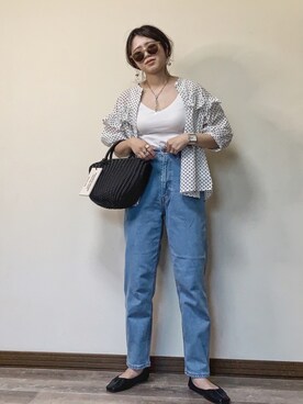「EDWIN」｜「アイテム（腕時計）」を使った、Miiさん（レディース・159cm）の夏コーディネート