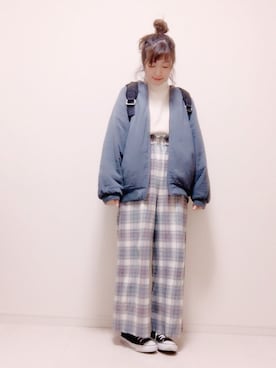 「ダスティブルー」｜eicoさん（レディース・158cm）の冬コーディネート