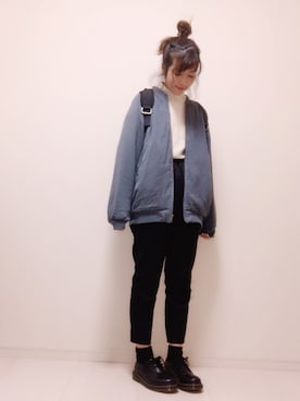 「ダスティブルー」｜eicoさん（レディース・158cm）の冬コーディネート