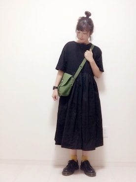 「Dr. Martens（ドクターマーチン）のDr.Martens (ドクターマーチン)/1461 3EYE GIBSON SHOES（その他シューズ）」を使った、eicoさん（レディース・158cm）の秋コーディネート