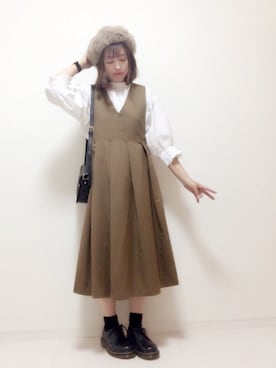 「コットンギャザーブラウス」｜eicoさん（レディース・158cm）の秋コーディネート