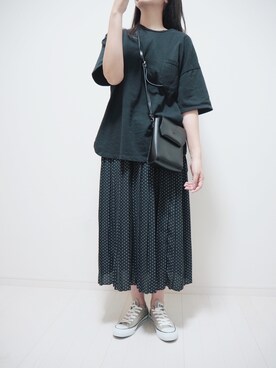 CHILD WOMAN プリーツスカート ドット　ジンタンドットptプリーツSK CHILD WOMAN（チャイルドウーマン）の「○ジンタンドットpt
