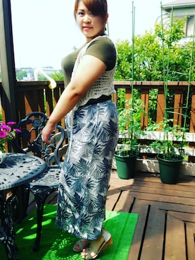 「#ぽっちゃり」｜AKEMIさん（レディース・157cm）の夏コーディネート