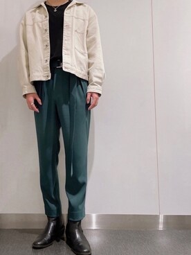 「STUDIOUS（ステュディオス）のアイテム（シューズ）」を使った、とーさん（メンズ・170cm）の春コーディネート