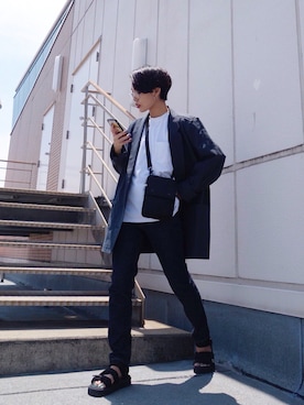 「MOUSSY（マウジー）のMVS SKINNY（デニムパンツ）」を使った、川越由衣さん（レディース・154cm）の春コーディネート
