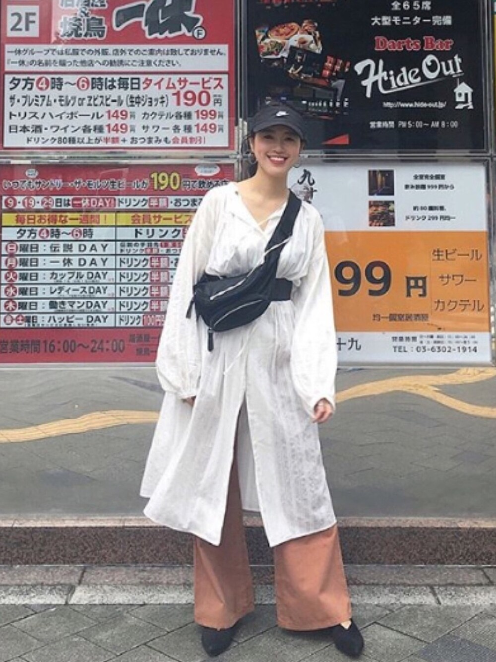 「SLYのアイテム（ワンピース、ホワイト系）」を使った、#HeidiStyleさん（レディース・161cm）の秋コーディネートの1枚目の写真