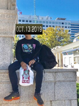 「SABBAT13（サバト）のアイテム」を使った、こじゃれ山さん（メンズ・183cm）の秋コーディネート