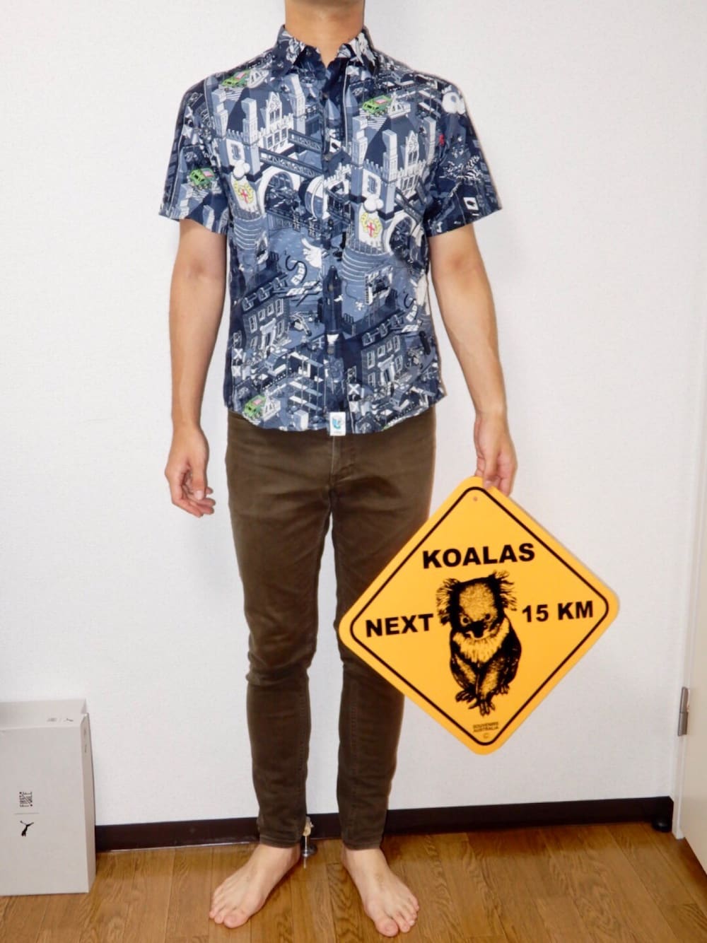 「夏コーデ、休日スタイル、バカンス、Paul Smith、古着、シャツスタイル、半袖シャツ、ガラシャツ、H&M、お洒落さんとつながりたい」｜「Paul Smithのアイテム（シャツ/ブラウス、ブルー系）」を使った、こじゃれ山さん（メンズ・183cm）の夏コーディネートの1枚目の写真