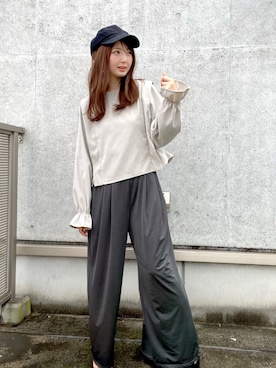 「URBAN RESEARCH Sonny Label（アーバンリサーチサニーレーベル）のアイテム（キャスケット）」を使った、kanako.isさん（レディース・151cm）の春コーディネート