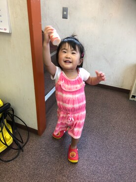 「MANGO（マンゴ）のアイテム（サロペット/オーバーオール）」を使った、momaさん（レディース・161cm）の夏コーディネート