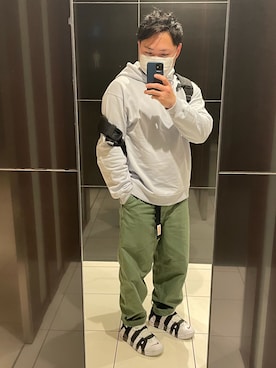 「アイテム（チノパンツ）」を使った、たくていーんさん（メンズ・162cm・20代）の冬コーディネート