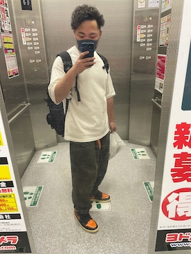 「Johnbull Private labo（ジョンブルプライベートラボ）のアイテム（パンツ）」を使った、たくていーんさん（メンズ・162cm）の夏コーディネート