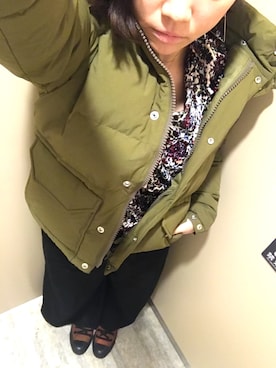 「united arrows」｜「アイテム（ダウンジャケット/コート）」を使った、Nancyさん（レディース・150cm）の冬コーディネート