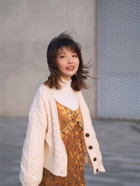 「古着」｜「アイテム（アンサンブル）」を使った、今今妗公子さん（レディース・163cm）の春コーディネート