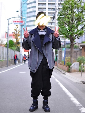 「CABANE de ZUCCa（カバンドズッカ）のアイテム（その他アウター）」を使った、ゆーさん（メンズ・169cm）の冬コーディネート