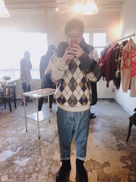 「CABANE de ZUCCa（カバンドズッカ）のアイテム（シューズ）」を使った、ゆーさん（メンズ・169cm）の冬コーディネート