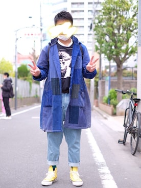 「keisuke kanda（ケイスケカンダ）のアイテム（ジャケット/アウター）」を使った、ゆーさん（メンズ・169cm）の春コーディネート