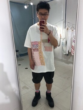 「CABANE de ZUCCa（カバンドズッカ）のアイテム（シューズ）」を使った、ゆーさん（メンズ・169cm）の夏コーディネート