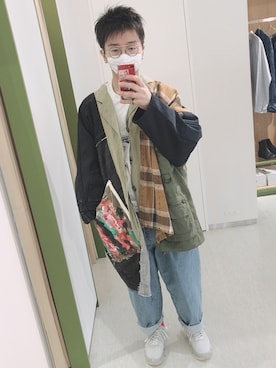 「CABANE de ZUCCa（カバンドズッカ）のアイテム（パンツ）」を使った、ゆーさん（メンズ・169cm）の春コーディネート