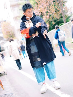 「CABANE de ZUCCa（カバンドズッカ）のアイテム（パンツ）」を使った、ゆーさん（メンズ・169cm）の春コーディネート