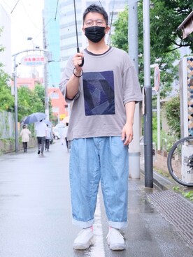 「CABANE de ZUCCa（カバンドズッカ）のアイテム（パンツ）」を使った、ゆーさん（メンズ・169cm）の夏コーディネート