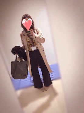 「SpRay PREMIUM（スプレイプレミアム）のアイテム（トレンチコート）」を使った、chironn.さん（レディース・156cm）の春コーディネート