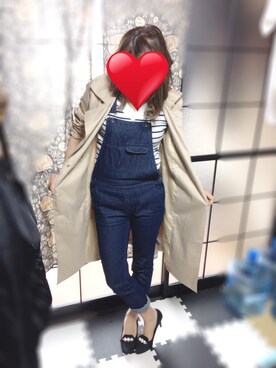 「SpRay PREMIUM（スプレイプレミアム）のアイテム（トレンチコート）」を使った、chironn.さん（レディース・156cm）の春コーディネート
