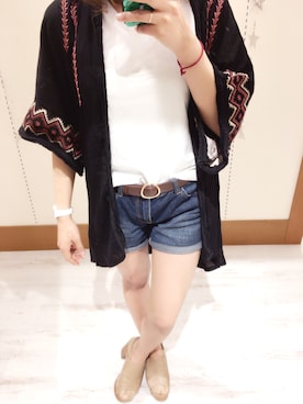 「SpRay PREMIUM（スプレイプレミアム）のアイテム（Tシャツ/カットソー）」を使った、chironn.さん（レディース・156cm）の春コーディネート