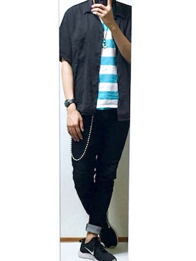 あつぅしんさん(メンズ・176cm)の夏コーディネート