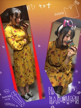 「アイテム（カチューシャ）」を使った、なーしゃさん（レディース・161cm・30代）の秋コーディネート