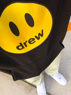 「Drew House（ドリューハウス）のアイテム（パーカー、ブラック系）」を使った、tsuntaさん（メンズ・161cm）の冬コーディネート