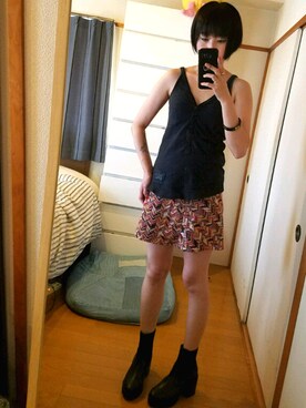 「Marc by Marc Jacobs（マークバイマークジェイコブス）のアイテム（キャミソール）」を使った、にゃんでぃーさん（レディース・160cm）の秋コーディネート