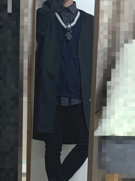 「シック」｜「アイテム（ノーカラージャケット）」を使った、しよーんさん（メンズ・172cm）の春コーディネート