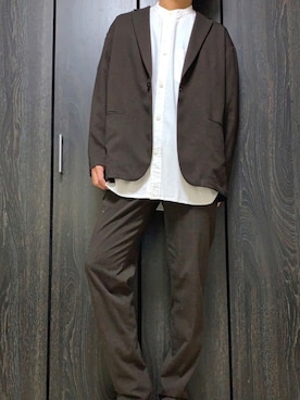 「JOINT WORKS（ジョイントワークス）のアイテム（テーラードジャケット）」を使った、しよーんさん（メンズ・172cm）の春コーディネート