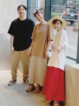 「お揃いコーデ」｜「アイテム（その他）」を使った、やまさん（レディース・163cm）の春コーディネート