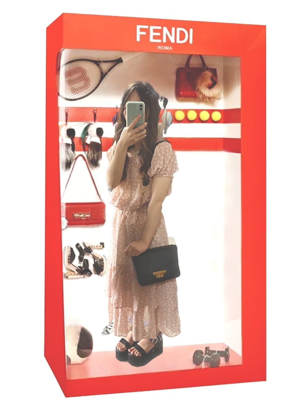 「ラクチンコーデ、休日スタイル、オトナ女子、セットアップ、ピンク、スカート、低身長、ootd、シアートップス、ワントーンコーデ」｜「E hyphen world galleryのアイテム（トップス、ピンク系）」を使った、まみさん（レディース・150cm）の夏コーディネートの1枚目の写真