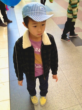 「Topper（トッパー）のアイテム」を使った、DW-Mさん（キッズ・100cm）の冬コーディネート