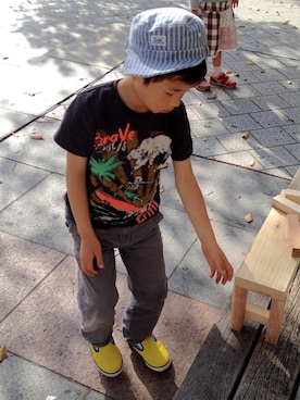 「Topper（トッパー）のアイテム」を使った、DW-Mさん（キッズ・100cm）の冬コーディネート