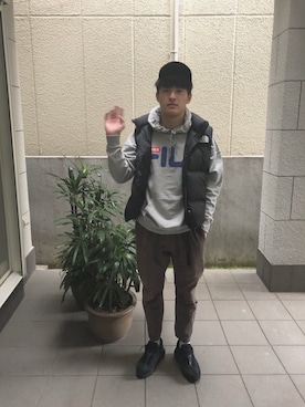 「家」｜「アイテム（ジャケット/アウター）」を使った、ともひさん（レディース・160cm）の冬コーディネート