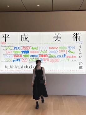 「one after another NICE CLAUP（ワンアフターアナザーナイスクラップ）のアイテム（ジャンパースカート）」を使った、ともひさん（レディース・160cm）の春コーディネート