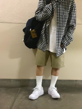 「ASICS（アシックス）のアイテム（パンツ）」を使った、minaさん（レディース・153cm）の春コーディネート