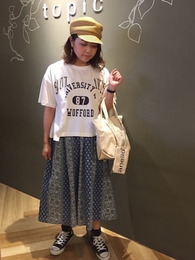 「anello（アネロ）のアイテム」を使った、Kana Toyodaさん（レディース・165cm）の春コーディネート