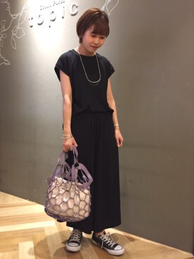 「CONVERSE（コンバース）のconverse（コンバース） ALL STAR OX（オールスターOX）（スニーカー）」を使った、Kana Toyodaさん（レディース・165cm）の夏コーディネート