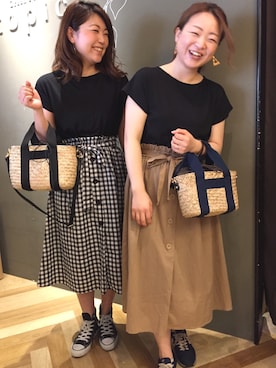 「双子コーデ」｜Kana Toyodaさん（レディース・165cm）の夏コーディネート