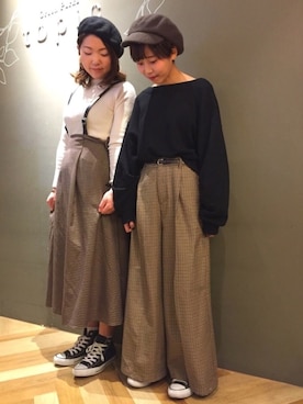 「双子コーデ」｜Kana Toyodaさん（レディース・165cm）の秋コーディネート
