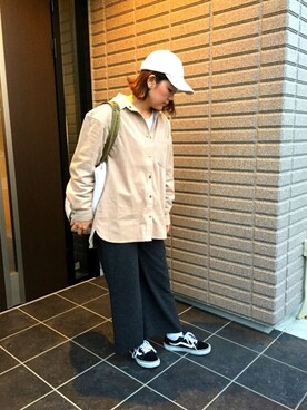 Green Parks｜Kana Toyoda使用「Green Parks（・オニコールビッグシャツチュニック）」的時尚穿搭