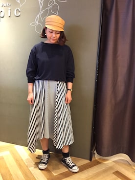 「CONVERSE（コンバース）のCONVERSE ALL STAR　ハイカットスニーカー（スニーカー）」を使った、Kana Toyodaさん（レディース・165cm）の春コーディネート