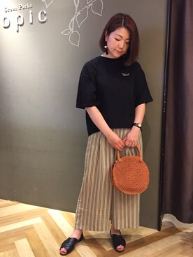 「サークルバッグ」｜「アイテム（パンプス）」を使った、Kana Toyodaさん（レディース・165cm）の春コーディネート