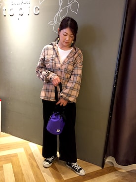 「CONVERSE（コンバース）のCONVERSE ALL STAR　ハイカットスニーカー（スニーカー）」を使った、Kana Toyodaさん（レディース・165cm）の秋コーディネート