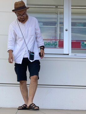 スマホケース カバーを使った むぎわら帽子 のメンズ人気ファッションコーディネート Wear